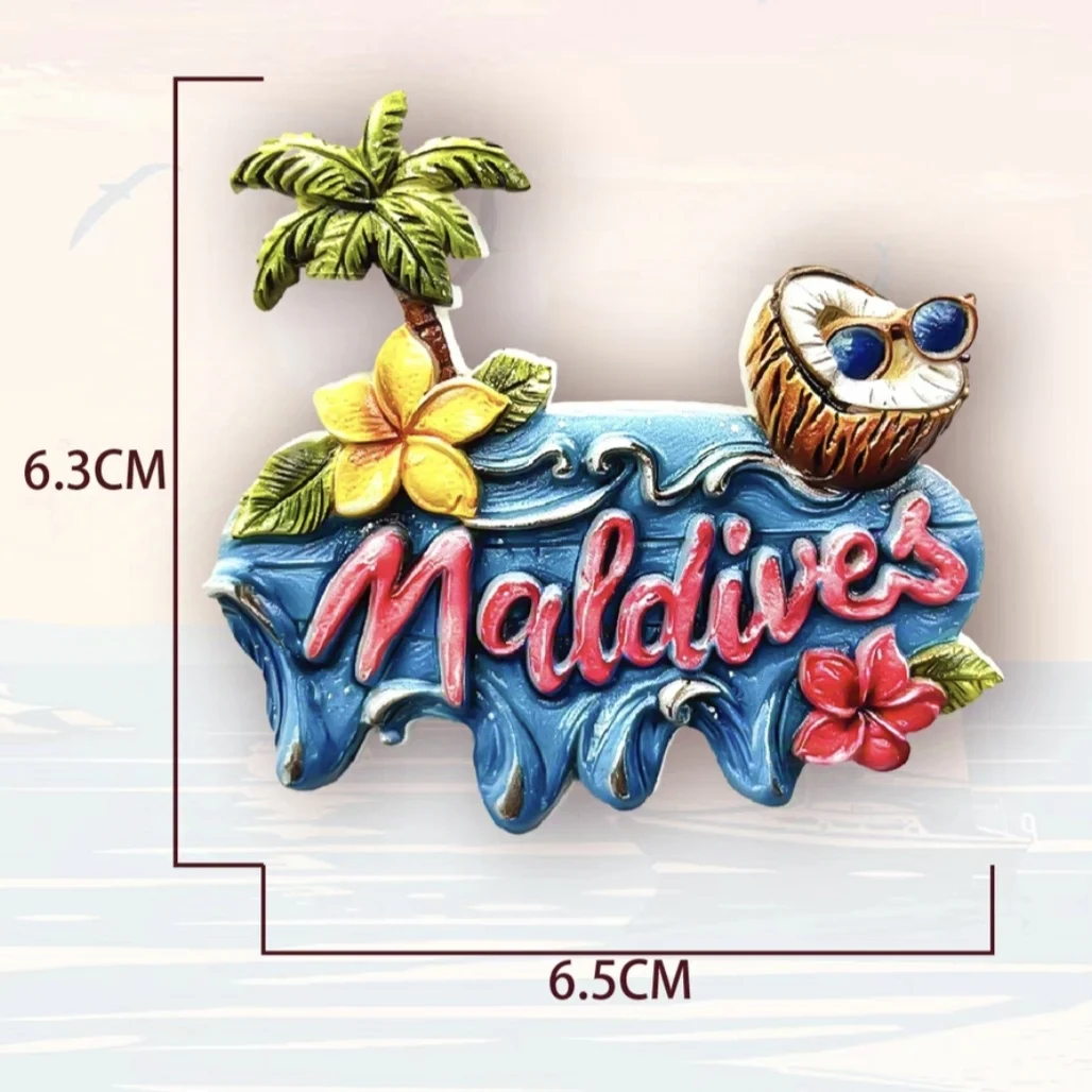 3D Fridge Magnets Refrigerator Sticker Handicraft Gift Decoration Asia Maldives Resin Tourism Souvenir magnetic fridge magnets magnetic sticker magnetic fridge stickers refrigerator decor