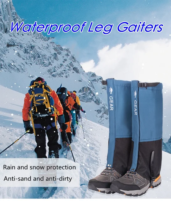 Ghette Impermeabili Per Escursionismo - Regolabili, Traspiranti | Protezione Gambe Da Neve, Fango | Nero - Foto 11