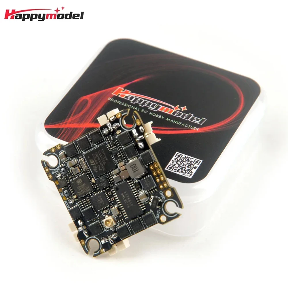 

HappyModel CrazyF411 2-4S 2.4Ghz ELRS Betaflight Flight Controller 4in1 Blheli_s 20A ESC and CRSF Receiver For FPV Drone