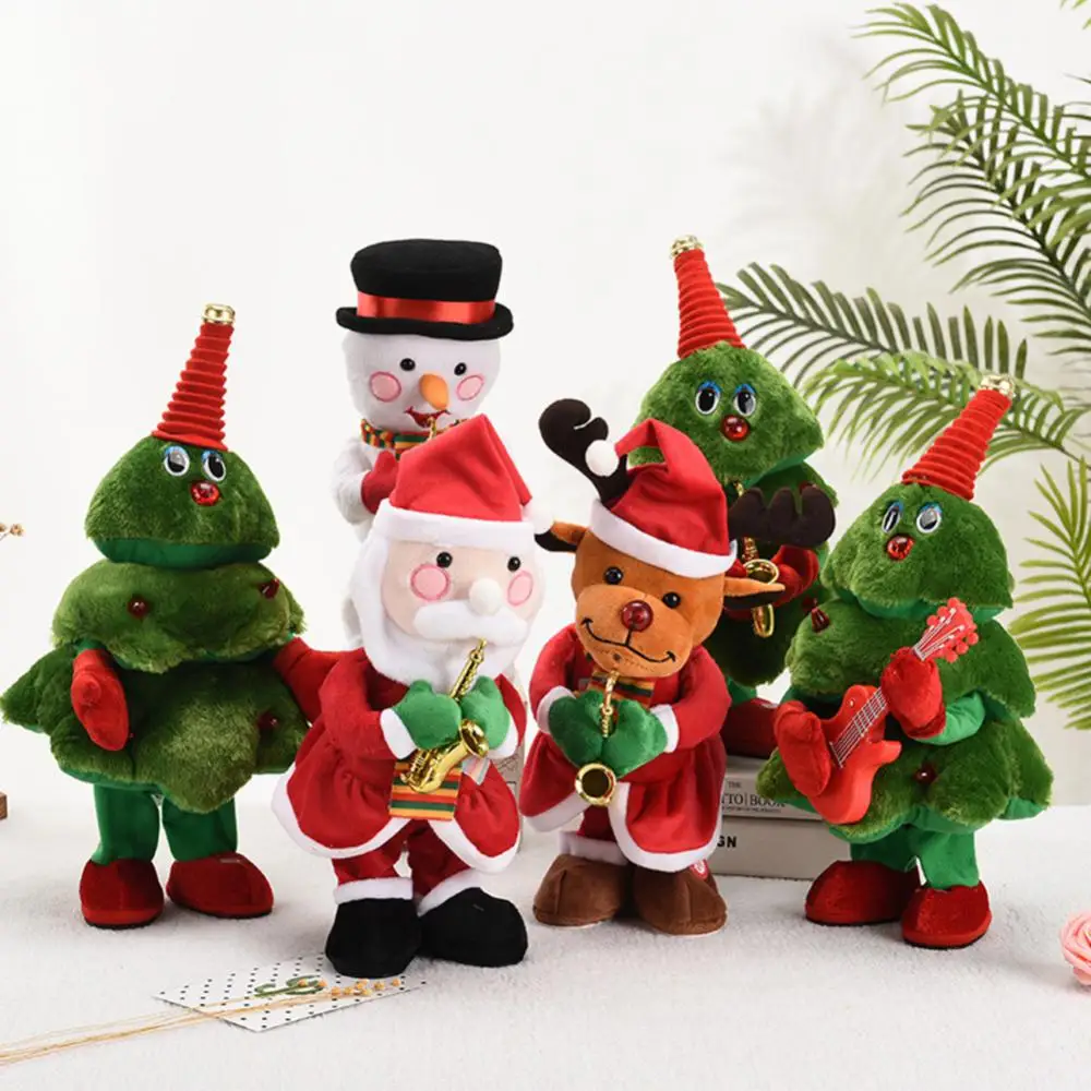 Christmas Electric Plush Toys Gifts Kids Singing Funny Dancing Creative Electric Toy Snowman Xmas Theme Twisting Plush Doll
