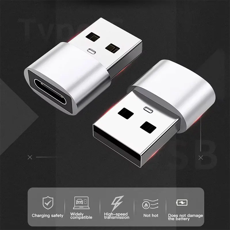 USB 남성-USB C 어댑터, USB-유형 C 고속 충전/전송 및 OTG 기능. IPhone15 14 13 Plu와 호환 가능