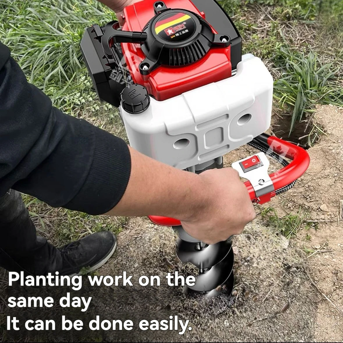 Single-person Agricultural Drilling Digging Machine Two-stroke Gasoline Ground Drilling and Digging Machine