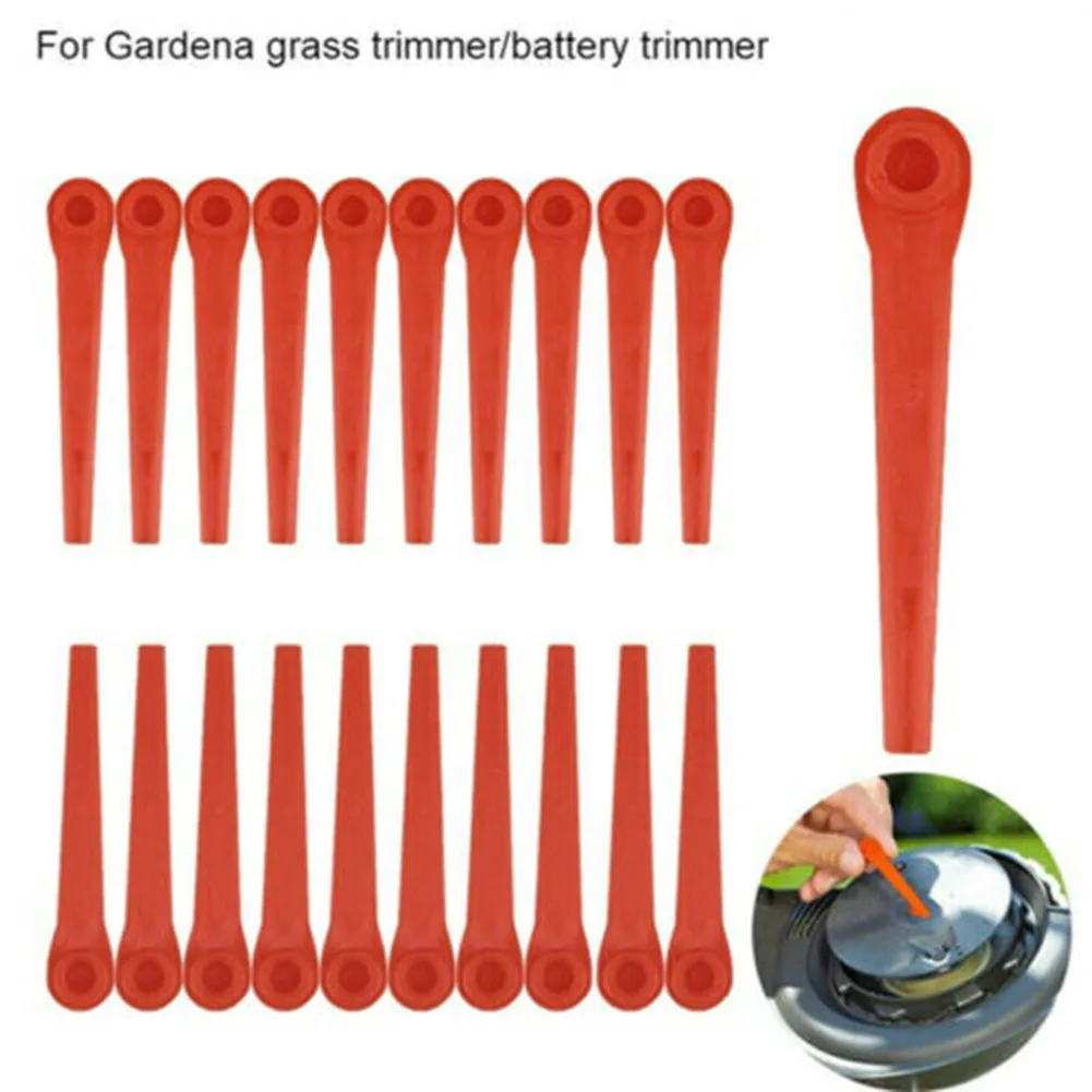 100Pcs Lawn Mower Trimmer Plastic Blades For Garden Grass Trimmer EasyCut Li-18/23R  Replace Accessories Garden Power Tool Parts