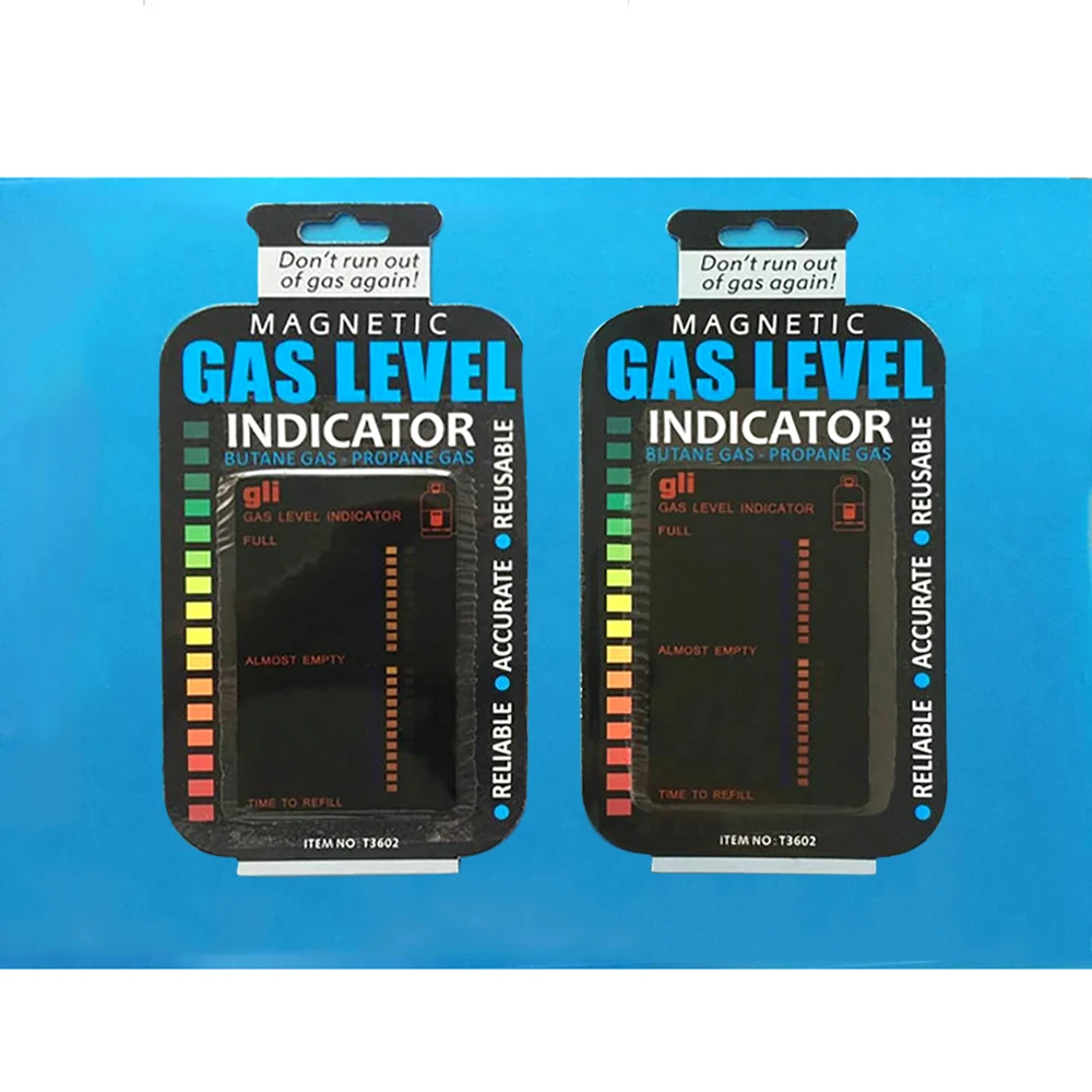 Propane Butane LPG Fuel Gas Tank Level Indicator Magnetic Gauge Caravan Bottle Temperature Measuring Stick Gas Test Sticker Gas Tank Level Indicator