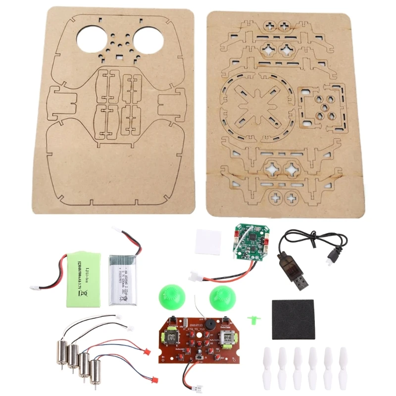 원격 제어 드론 장난감 항공기 DIY 과학 및 교육 원격 제어 항공기 초보자를위한 쉬운 비행 소년 소녀