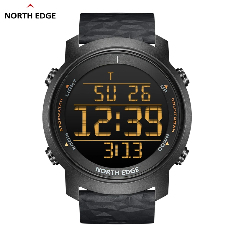 NORTH EDGE Men Digital Watch 50M Waterproof Outdoor Sport Watch Fashion Led Light Stopwatch Wrist Watch Men's Clock Reloj Hombre