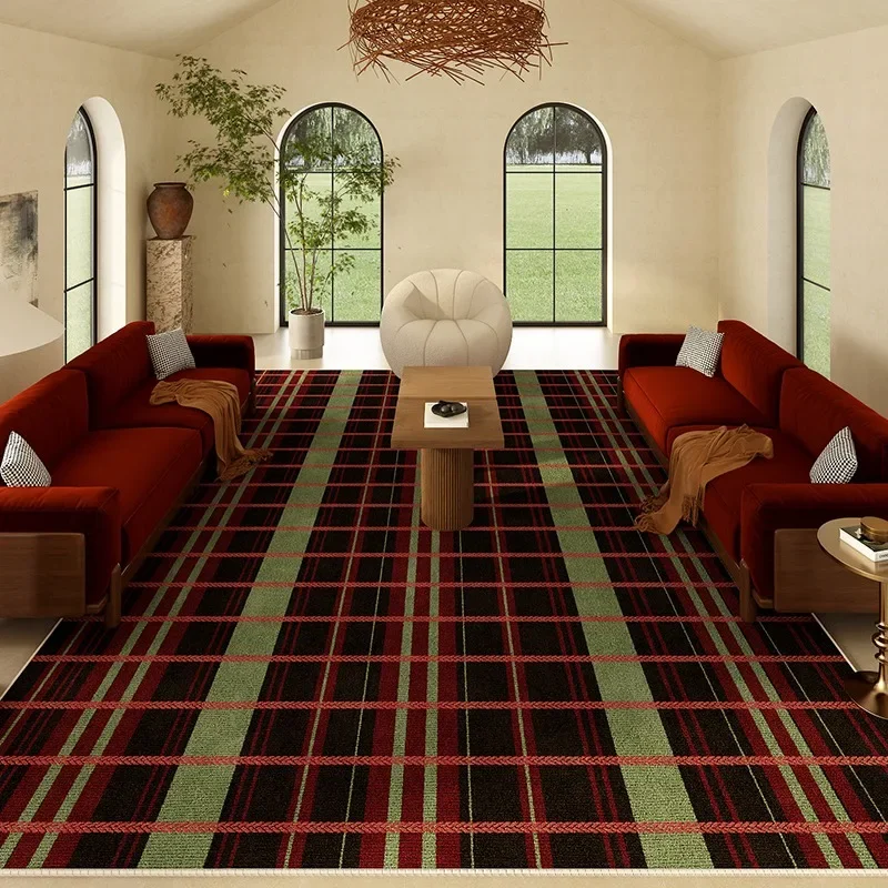 Light Luxury Living Room Carpet Modern Line Bedroom Rugs Retro High-end Large Area Sofa Coffee Table Floor Mats Ковер Tapete 러그