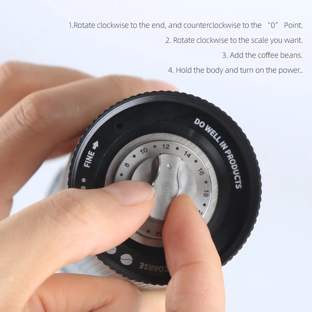 مطحنة قهوة كهربائية ستانلس ستيل محمولة USB