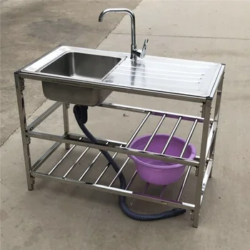 อ่างล้างจานสแตนเลสในครัว, ขายึดอ่างล้างหน้าแบบเรียบง่าย, อ่างล้างจานเดี่ยว, อ่างล้างผัก, เคาน์เตอร์ปฏิบัติการแบบรวม 2