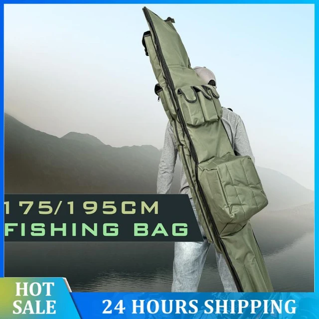175/195cm Fishing Rod Bag 1000D Oxford Protable Foldable Large Capacity  Fishing Lure Storage Case Fishing Tackle - AliExpress