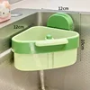 Triangles Suction Cup Sink Corner Rack - Detachable Trash Catcher & Food Waste Drainer, Space-Saving Kitchen Organizer 6