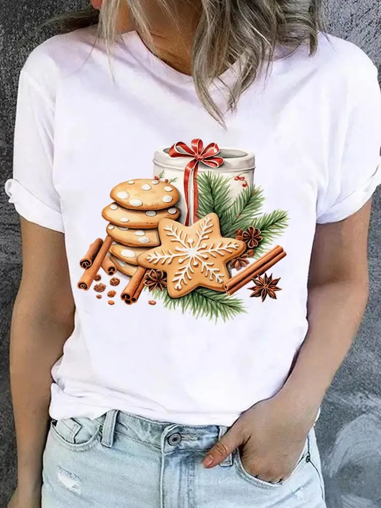 Générique T Shirt De Noël Manches Courtes Femme Col Rond