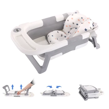 Baby Bath Tub with Cushion & Thermometer 1