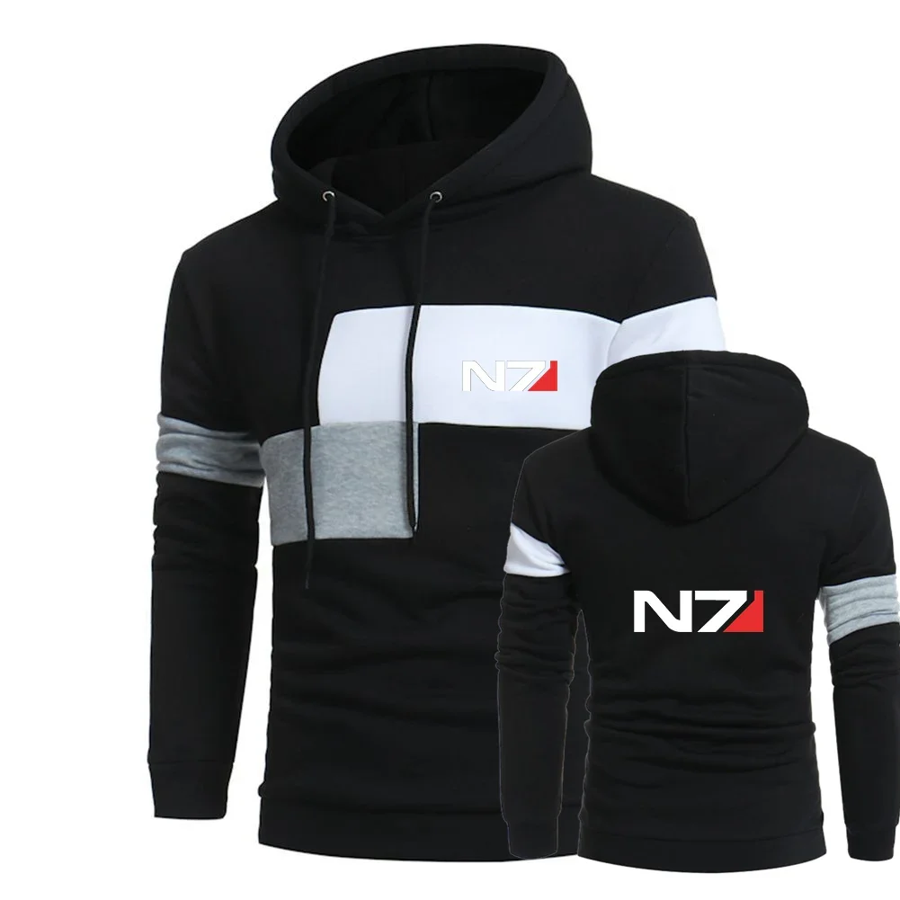 

N7 Mass Effect 2024 Men's New Printing Cotton Spliced Spring And Autumn Fashion Pullover Hoodies Harajuku Casual Sportswear Tops