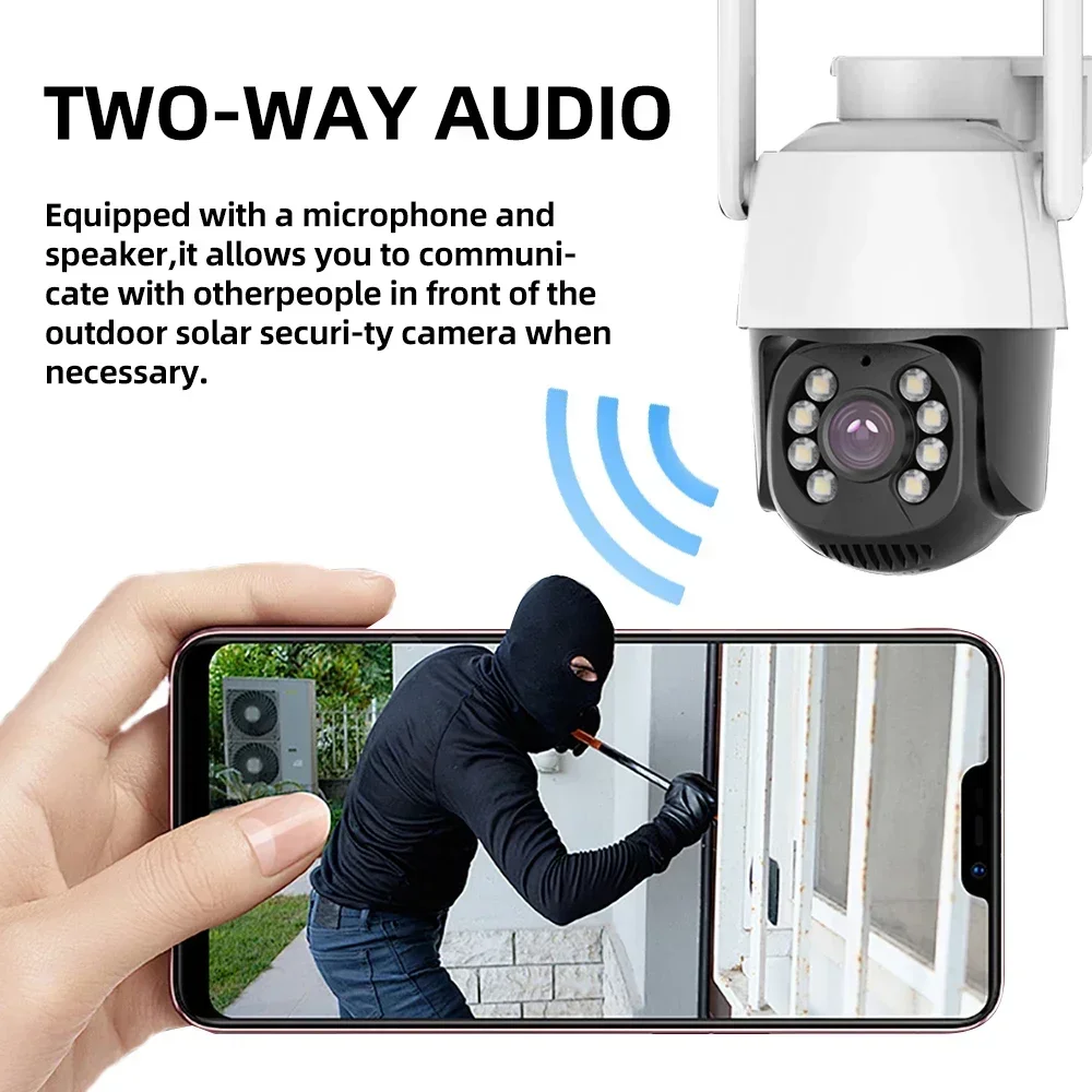 PEGATAH 4G WIFI IP Camera Outdoor Home Security Auto Tracking Human Detection Camera CCTV Surveillance Camera Camhi Pro APP