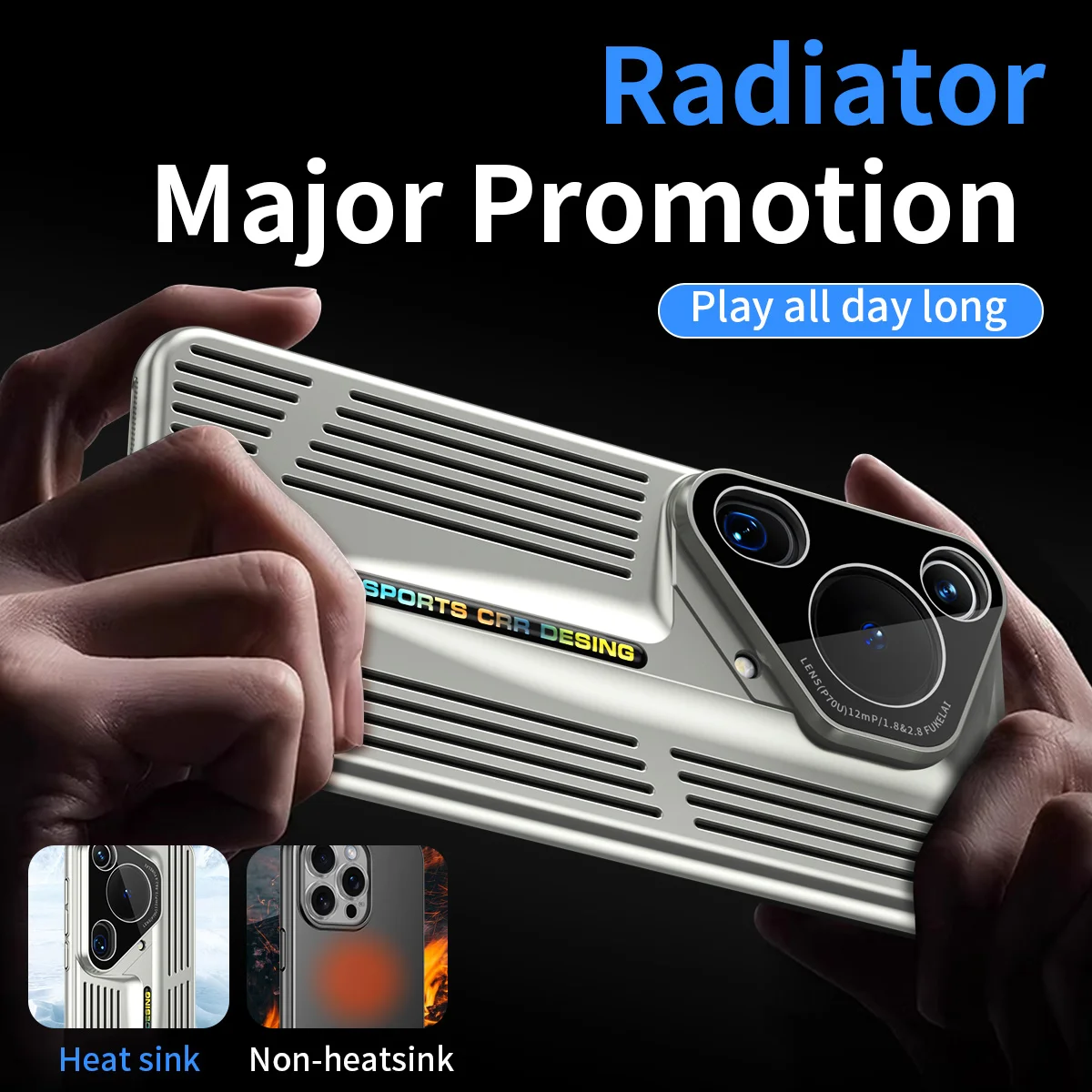 Luxury Blade Cooling Heat Dissipation Shockproof Phone Case