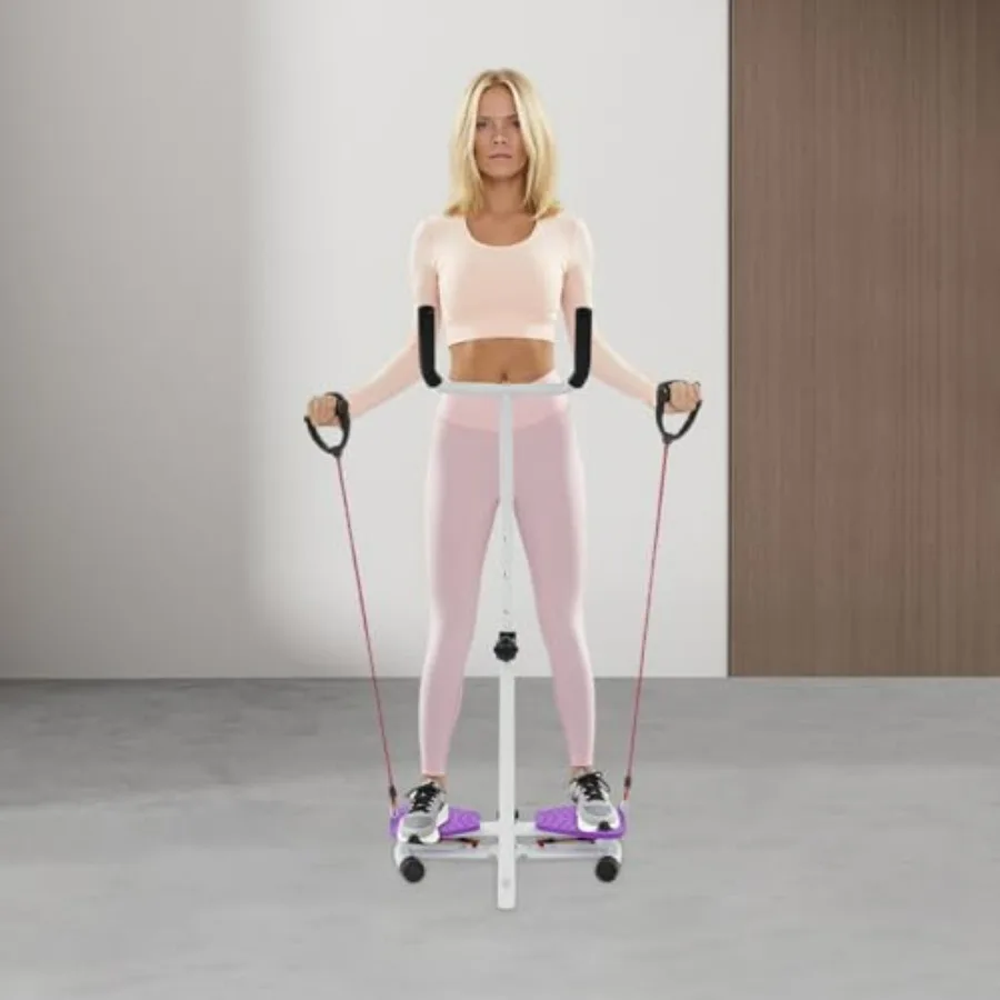 Adjustable Height Waist Twister Machine Exercise 36.6 to 44.88 in, Ab Twist Board with 330 lbs Weight Capacity, Abs Workout for