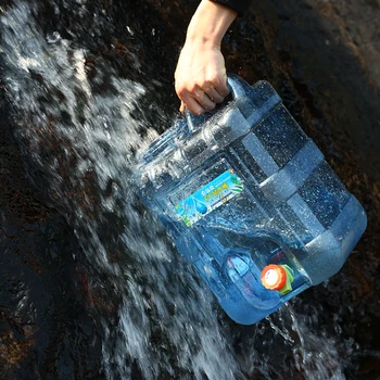 5.5/7.5/10/12/15L Outdoor Water Bucket With Spigot Leakproof Camping Water Tank Hiking Water Container With Detachable Faucet 5
