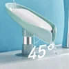 2pcs Drain Soap Holder Leaf Shape Soap Box Suction Cup Tray Drying Rack for Shower Sponge Container Kitchen Bathroom Accessories 3