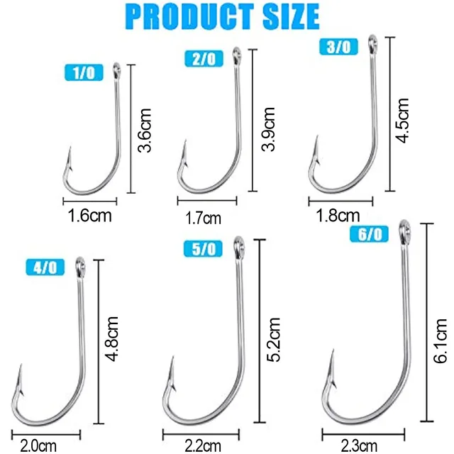 200 Pezzi Di Pesca In Acciaio Inossidabile Ganci Circolari Ganci A