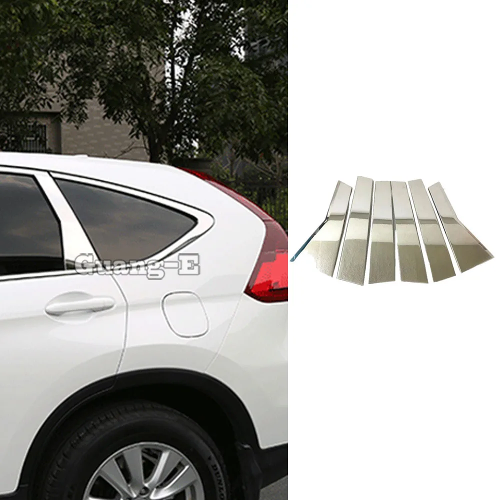 Car Stainless Steel Glass Window Garnish Pillar Middle Column Trim