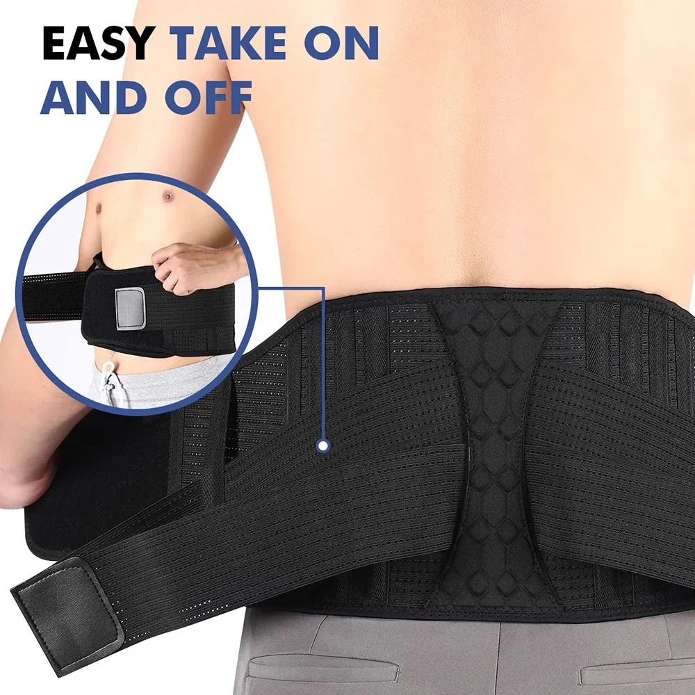 Adjustable Back Lumbar Support Belt Lower Back Brace for Lifting Herniated Disc Sciatica Pain Relief Breathable Lumbar Brace lumbar support belt back brace waist support belt back support belt weightlifting belt waist trainer belt weightlifting waist belt