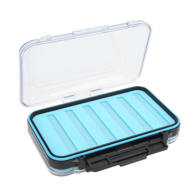 Transparent Double Sided Fly Fishing Tackle Box Portable Bait Lure  Accessories Box Fly Fishing Storage Case
