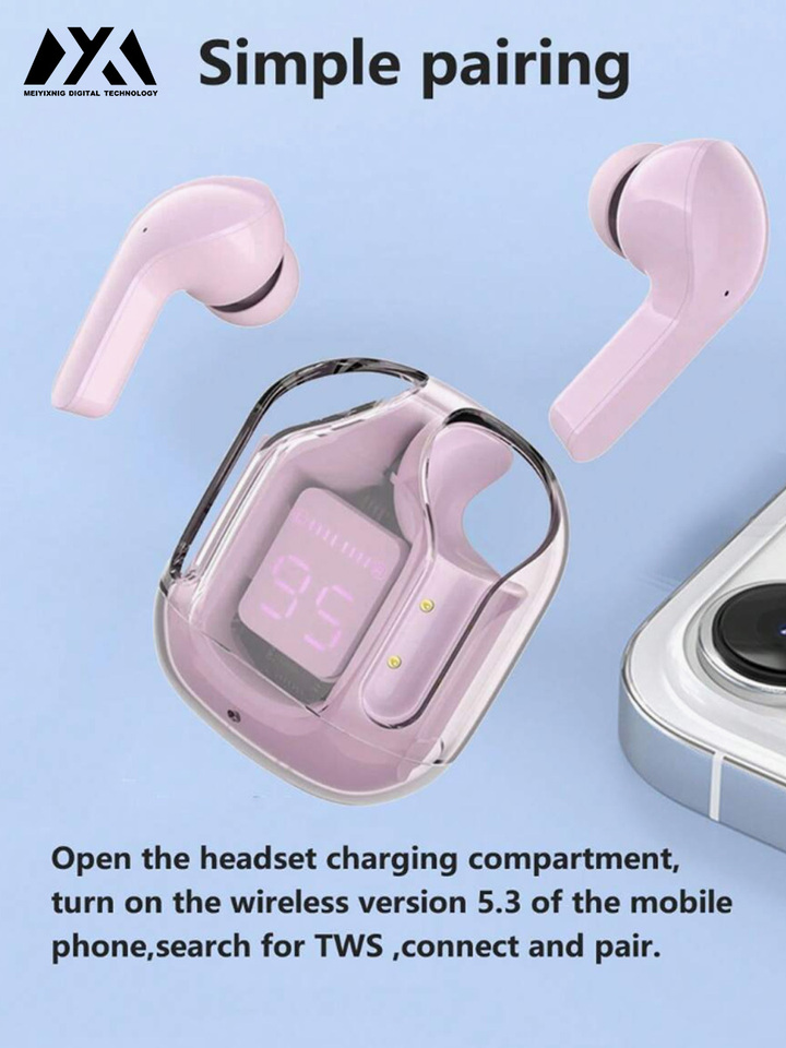 Air31 - A new type of transparent touch control sports TWS wireless headphones with Type-C charging and half-ear design