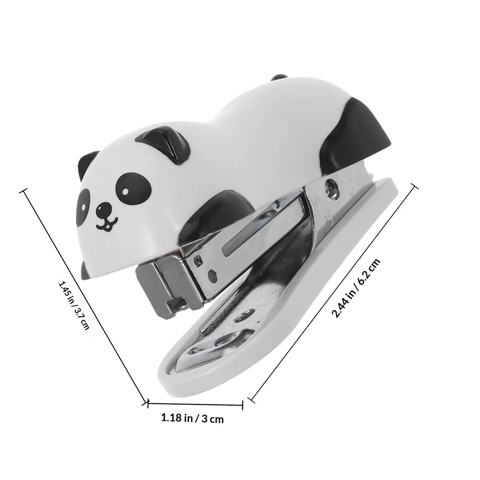 팬더 미니 스테이플러 플라스틱 금속 책상 스테이플러 학교 사무실 가정용 소형 경량 휴대용 귀여운 데스크탑 액세서리 선물
