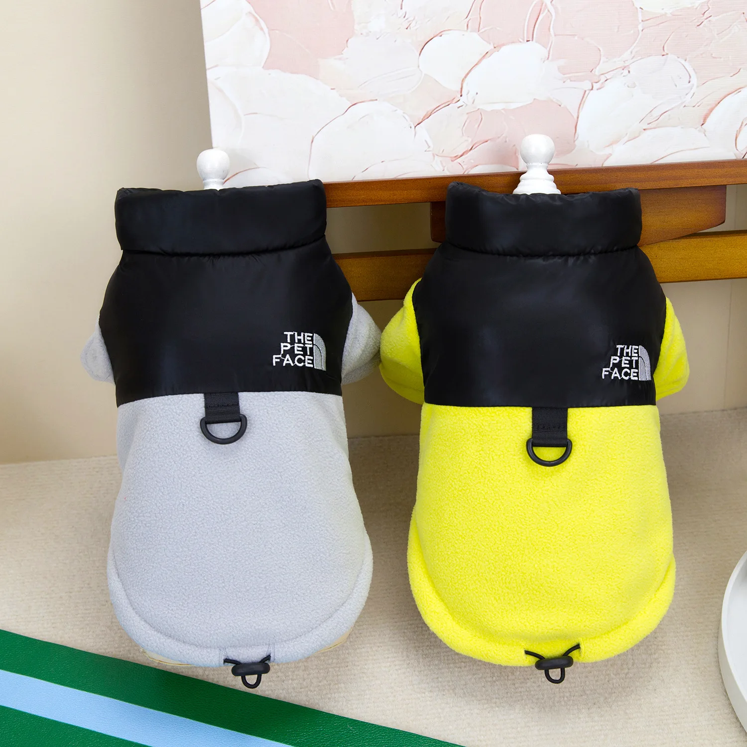 Fleece Thickened Dog Coat Autumn Winter Pet Clothes for Small Dogs with Leash Ring Sportswear Puppy Jacket Boy Girls Pet Apparel - Image 6