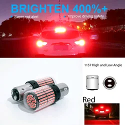 Advanced 2025 LED Red Canbus Brake and Tail Light Bulbs (2x red 1157)