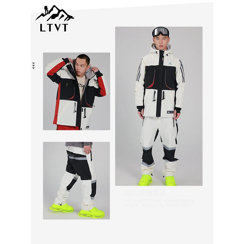 LTVT-Windproof and Waterproof Ski Suit for Women and Men, Warm Clothing, Skiing and Snowboarding Suit, Winter Jackets, New 5