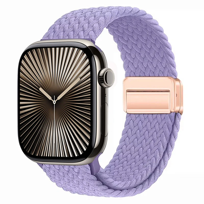 Nylon Braided Magnetic Loop Strap with Metal Accents