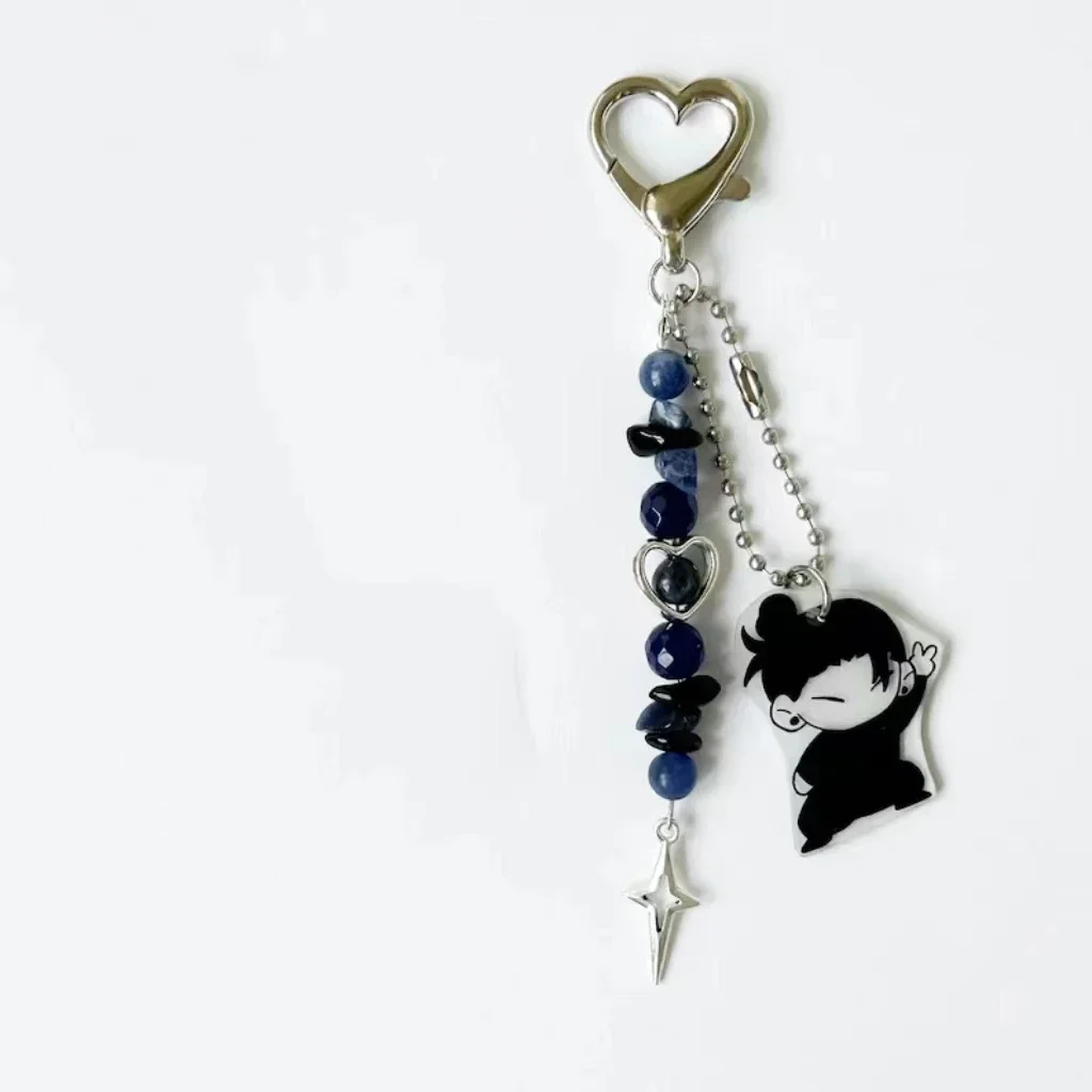 Satosugu-frisado Keychain, Handmade, Matching, Gojo e Geto