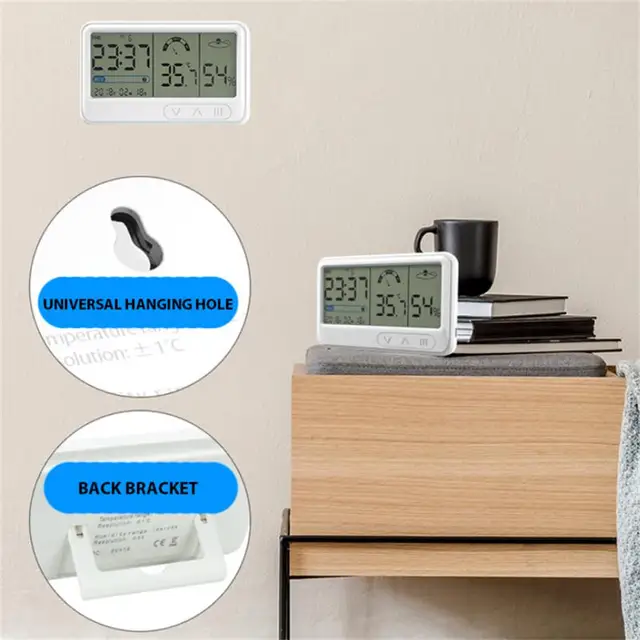 Lcd Digitális Hőmérő Higriller Beltéri Otthoni Hőmérséklet Páratartalom Érzékelő Mérőeszközök Kiegészítők Szerszámok - Image 2