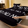 1 Simple modern Letter Geometry printed matte Fitted Sheet, bedroom printed bed cover, bedding (excluding pillowcases) 2
