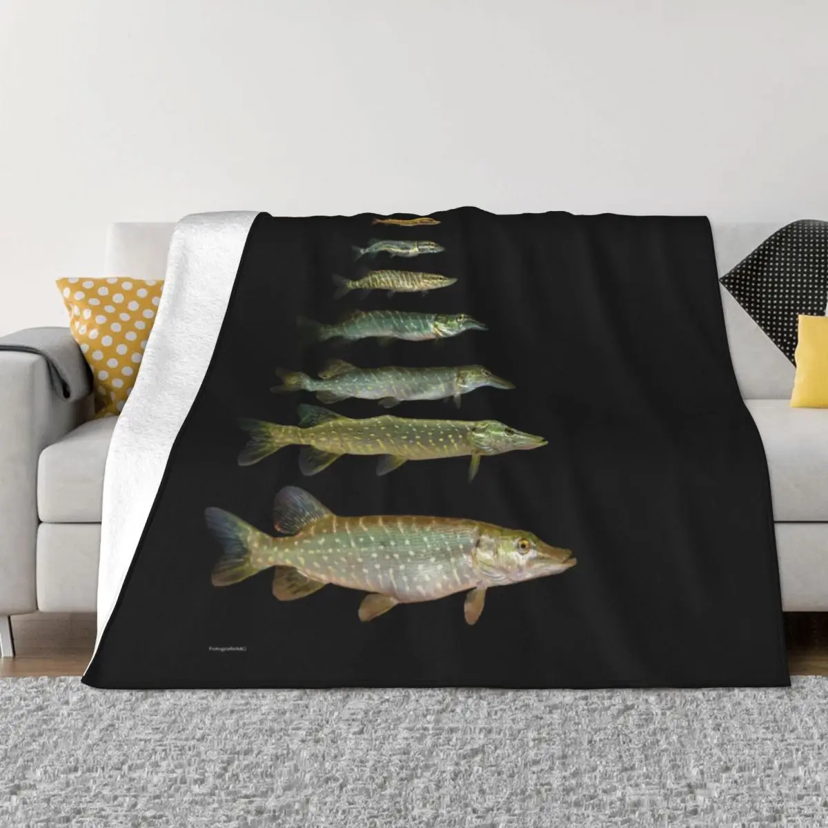 

Northern Pike Throw Blanket Sofa Blankets Fluffy Blankets Large