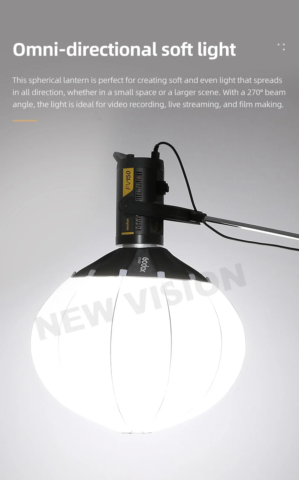 Portable Quick-Install Round Shape Lantern Softbox Light CS-50D 50cm CS-65D 65cm