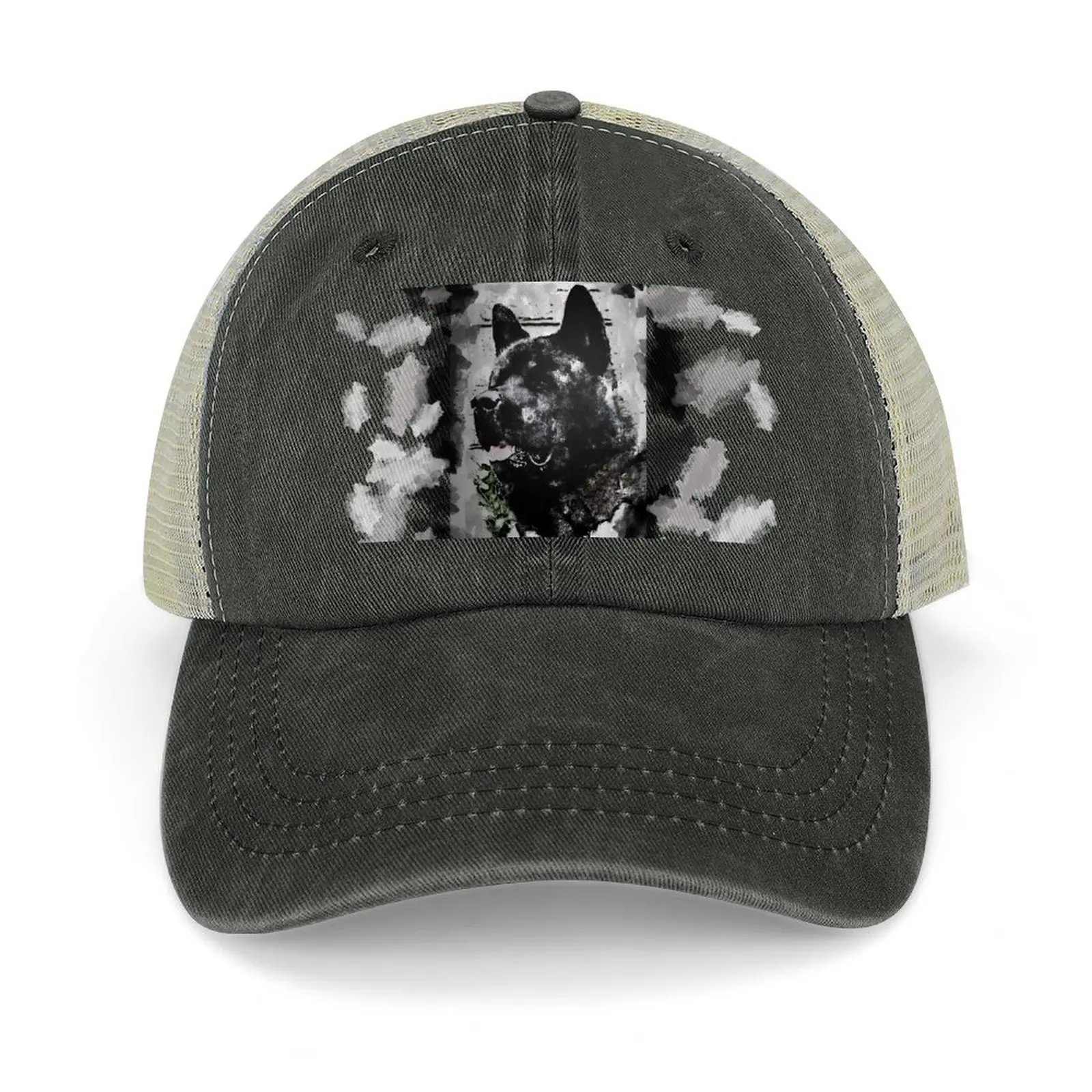 

American Akita Dog Love Black Ink Portrait Cowboy Hat fashionable New In Hat Women Beach Fashion Men's