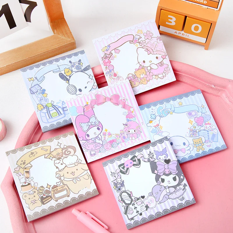 

24 pcs/lot Sanrio Kawaii Animal Memo Pad Sticky Notes Stationery Label Notepad Planner Sticker Post School Supplies