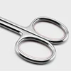 1 Pcs Stainless Steel Eyebrow Trimmer Dermaplaning Tool Professional Curved Head Makeup Scissors Tools 4