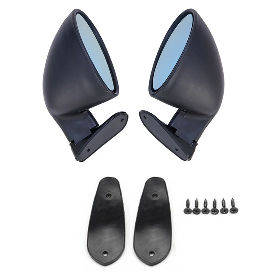 

2PCS Universal Car Blue Glass Vintage Style Mirror Automobile Rearview Mirror