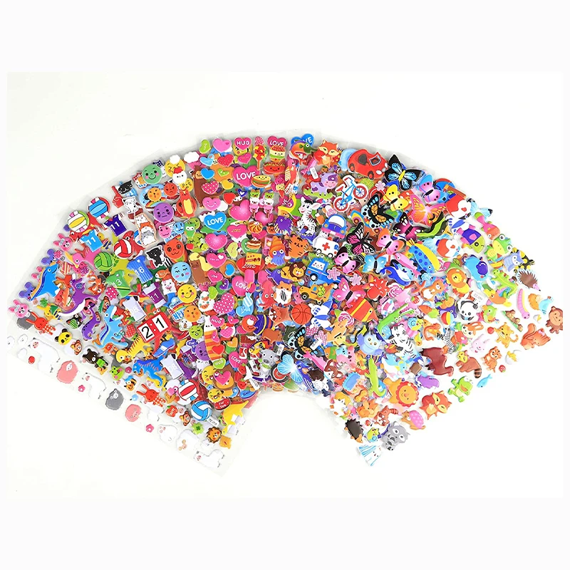 Kids Stickers 40 20 Different Sheets 3D Puffy Bulk Stickers for Girl Boy  Birthday Gift Scrapbooking Teachers Animals Cartoon