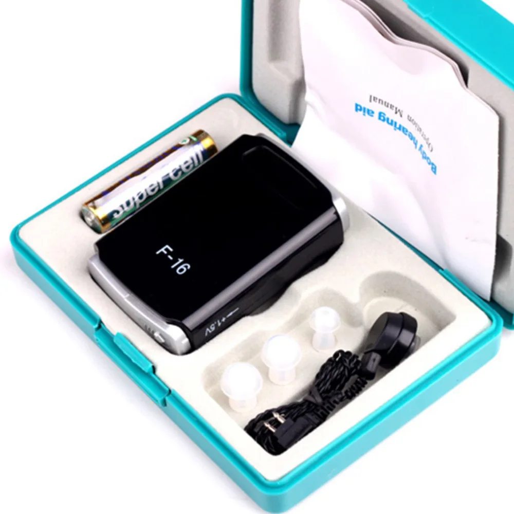Portable White Hearing Ear Sound Amplifier Super Hearing Aid Impairment Hearing Aids Battery Adjustable Hearing Aids S-16P 6