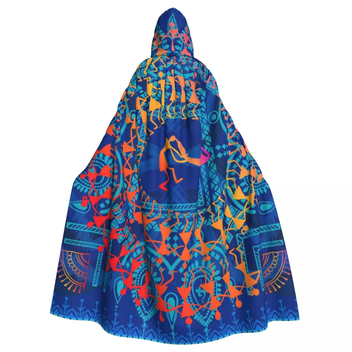 

Adult Cloak Cape Hooded Traditional Ancient Tribal Art India Medieval Costume Witch Wicca Vampire Elf Purim Carnival Party