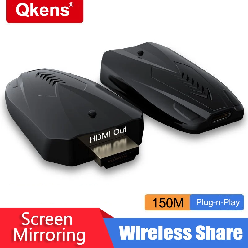 

150m Wireless HDMI Extender Display Adapter Audio Video Transmitter and Receiver for PS3 Camera Laptop PC To TV Projector 1080P
