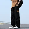 Spring New Wide Leg Washing Jean Cargo Pants Men Street Trousers Neutral Solid Color Loose Casual Thin summer pants Big Size 8xl 2