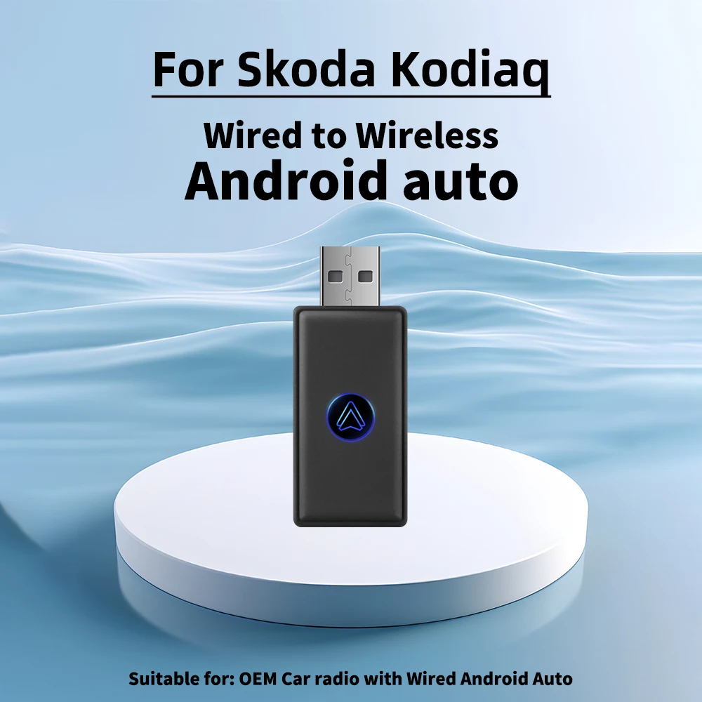 

Mini Android Auto Wireless Adapter USB Type-C Dongle Newest Smart AI Box for Skoda Kodiaq Car OEM Wired Android Auto to Wireless