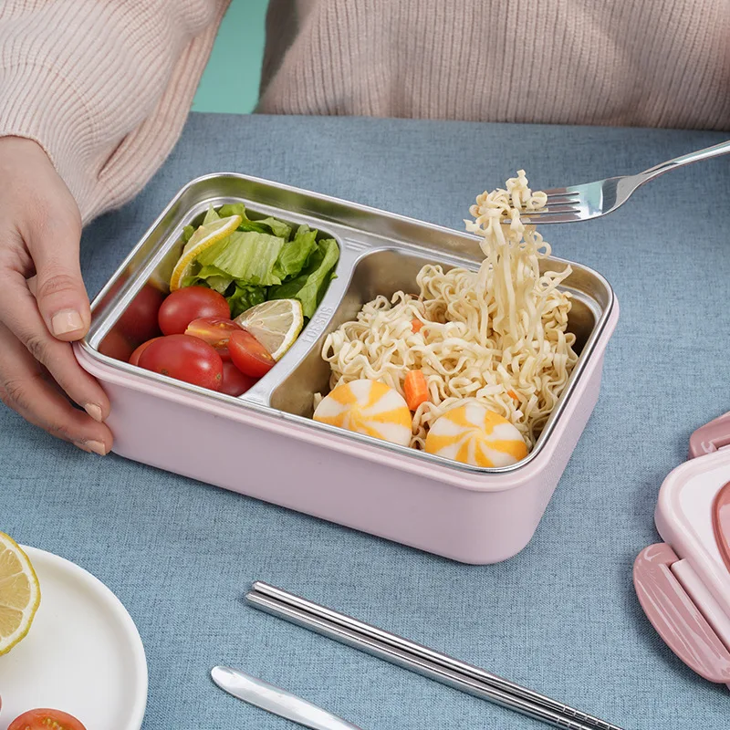 Cartoon Anime Bento Lunch Box Rectangular Leakproof Plastic School