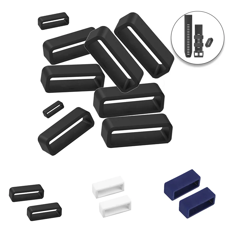 RubberWatchStrapLoopSiliconeWatchBandsKeeperTitularAnel